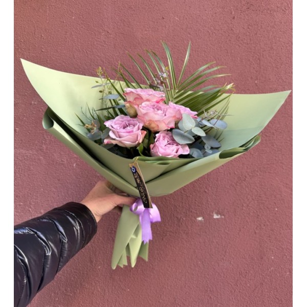 5 Adet Lila Gül Buketi