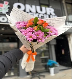 Pembe Papatya Turunca Çardak Gül