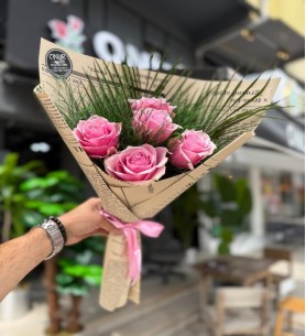 5 Adet Pembe Gül