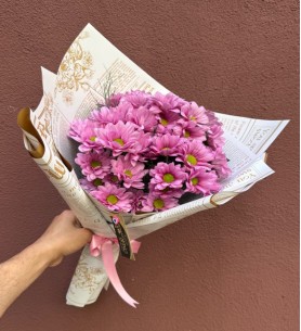 Pembe Papatyalar Çiçek Buketi 