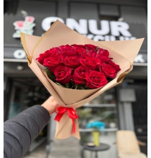 20 Adet Kırmızı Gül Buketi